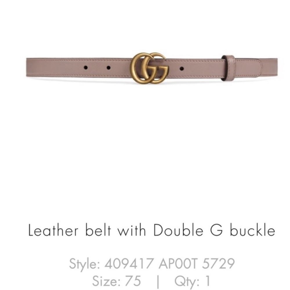 Tan leather Gucci belt size 75